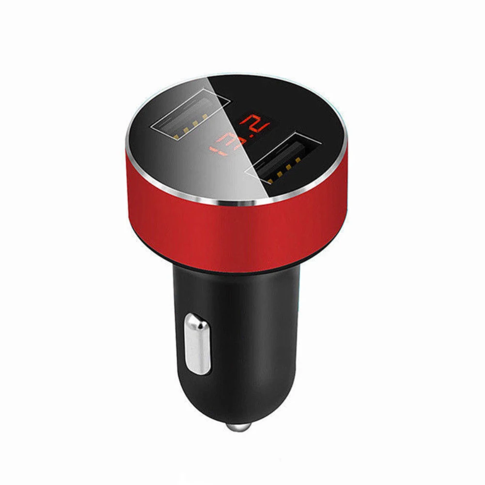 Универсальное быстрое двойной Переходник USB для зарядки в машине светодиодный Дисплей 5 V/3.1A Dual USB Порты и разъёмы Зажигалка адаптер Напряжение Дисплей автомобиля Зарядное устройство зарядк