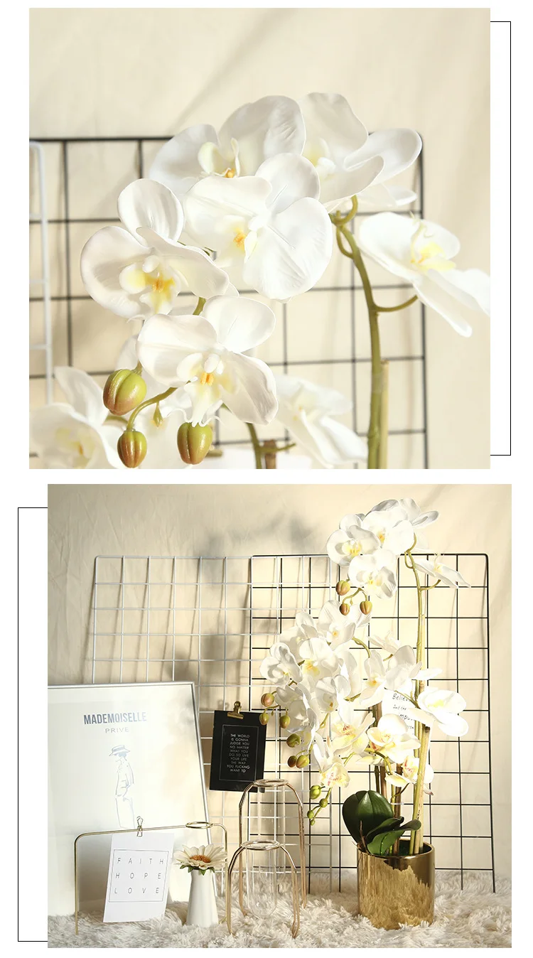 JAROWN Phalaenopsis Butterfly Orchid Latex Real Touch Artificial Flower Wedding Decoration Orchid Floral Party Home Decor Flores (16)