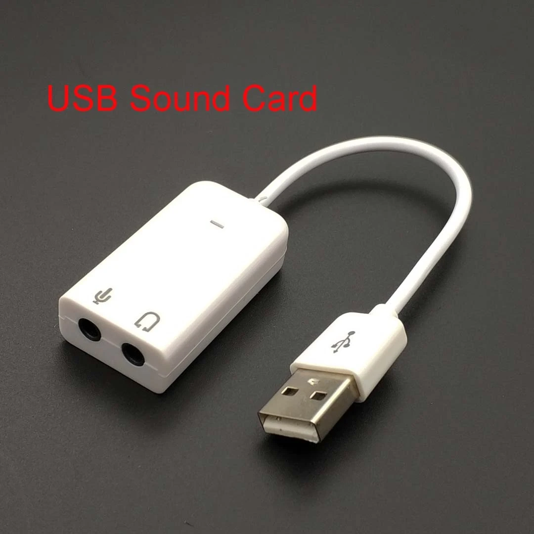 Внешняя звуковая карта USB аудио адаптер 7 1 виртуальный канал с кабелем микрофон 3 5