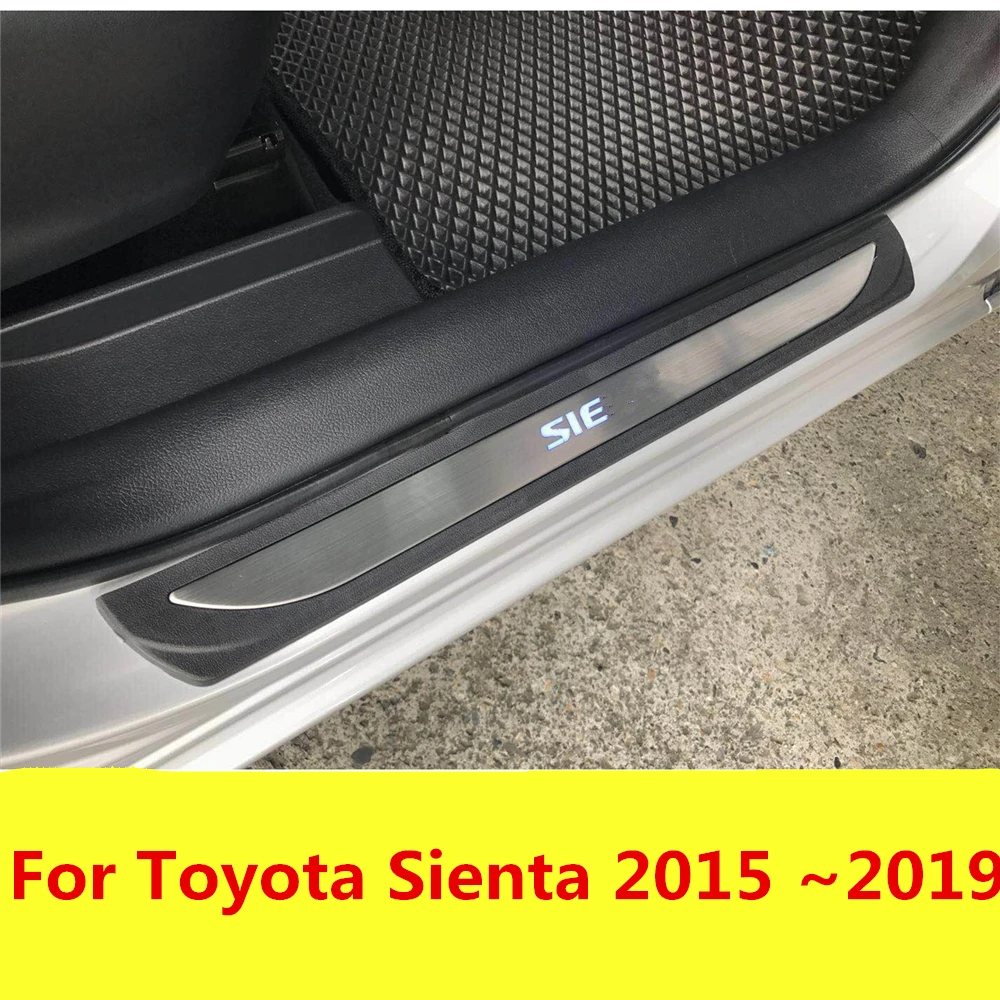 Автомобильный порог из алюминиевого сплава приветственная педаль для Toyota Sienta