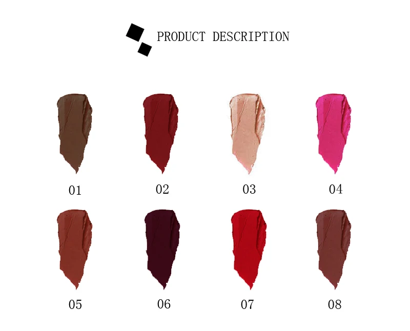 No Brand 6 Color Waterproof Matte Liquid Lipstick Wholesale Private Label Vegan Nude Matte Makeup  Lipstick