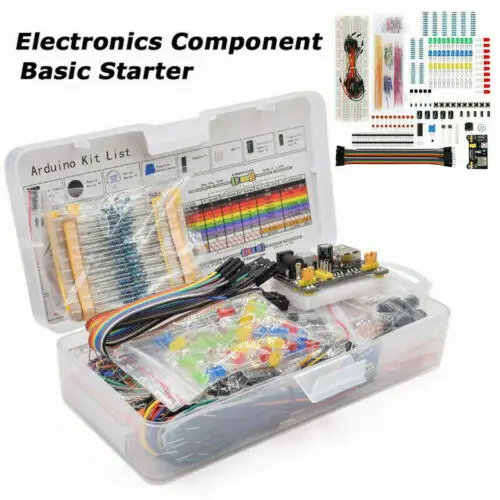 1set Electronic Component Starter Kit Breadboard LED Buzzer Resistor Transistor 1N4007 PN2222 4N35 74HC595 10UF 100UF 50V