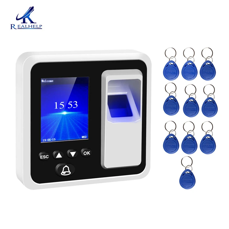Realhelp Time attendance system 3000Users IP Based Office Compact and  RFID Reader Fingerprint biometric attendance system