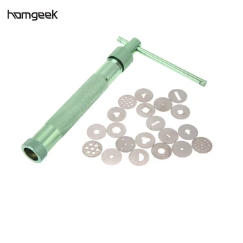 

High-quality Stainless Steel Sugar Paste Extruder Craft with 20 Tips Sugar Craft Fondant Cake Sculpture Polymer Clay Tools
