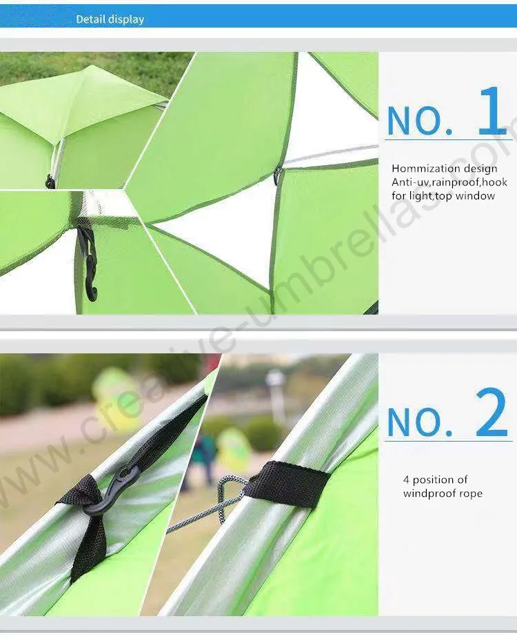1-2 человек Анти-гром ветрозащитный стекловолокно красочные наружные анти-УФ вентилируемый навес компактные практичные палатки