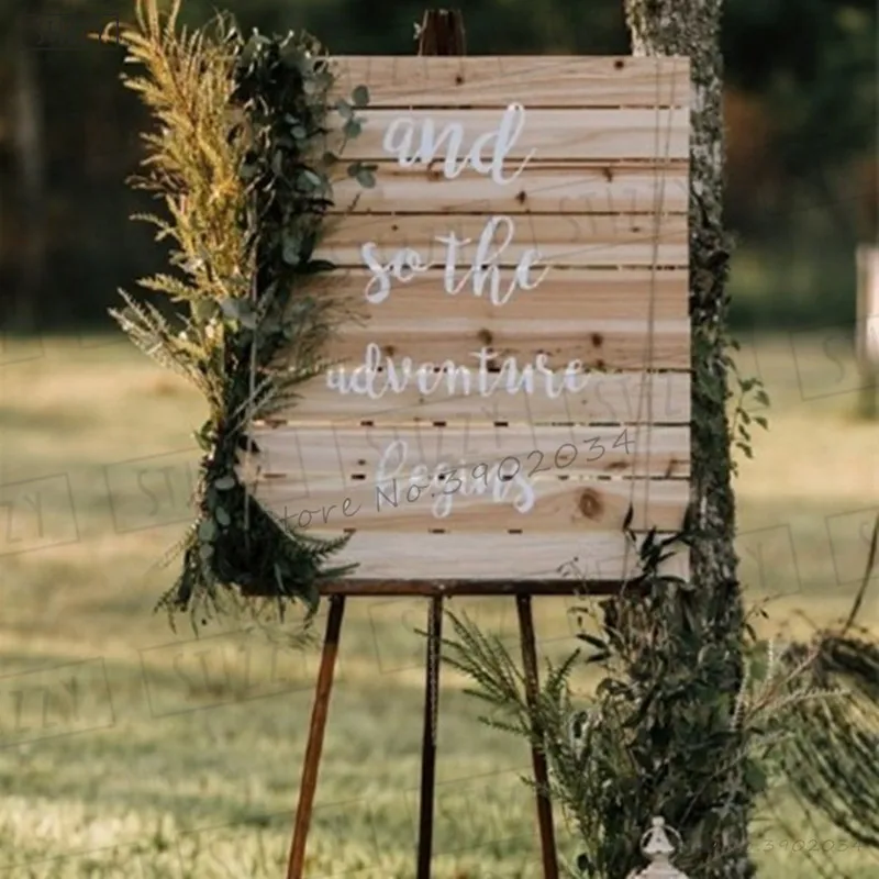 

STIZZY Wall Decal Wedding Quotes And So The Adventure Begin Wall Stickers Welcome Sign Adhesive Removable Married Decor MuralW14