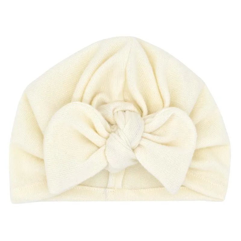 Bonnet Bébé Avec Oreillettes Et Mentonnière - Taille 0-12 Mois - Tricoté Acrylique - Rayé - Avec Pompon