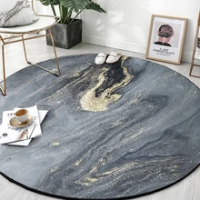 Абстрактные круглые ковры, серый мраморный ковер и ковер, прикроватная тумбочка для спальни, компьютерное кресло, Противоскользящий коврик для пола, домашний декор