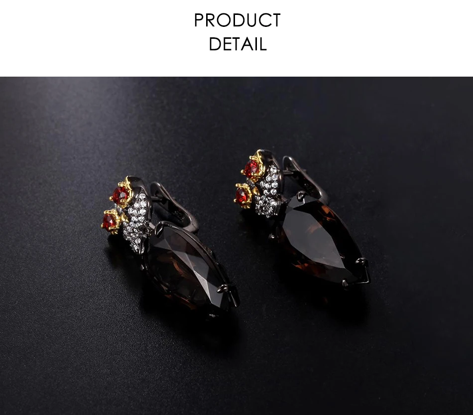 RICA FELIZ 925 Sterling Silver Gemstone Earring For Women Natural Smoky Quartz Owl Design Drop Earrrings Handmade Fine Jewelry RicaFeliz • 2022