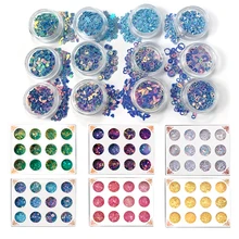 12 bottles DIY Filling Glitter Sequins Powder fit UV Resin Epoxy Mold For DIY Jewelry Making Nail Art Decoration