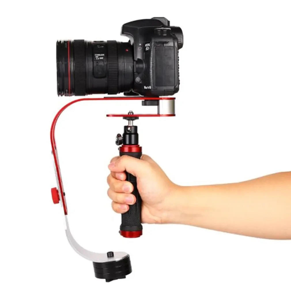 Сплав Алюминиевый Мини Ручной цифровой стабилизатор камеры видео Steadicam мобильный DSLR 5DII Motion DV Steadycam для Gopro - Цвет: Red