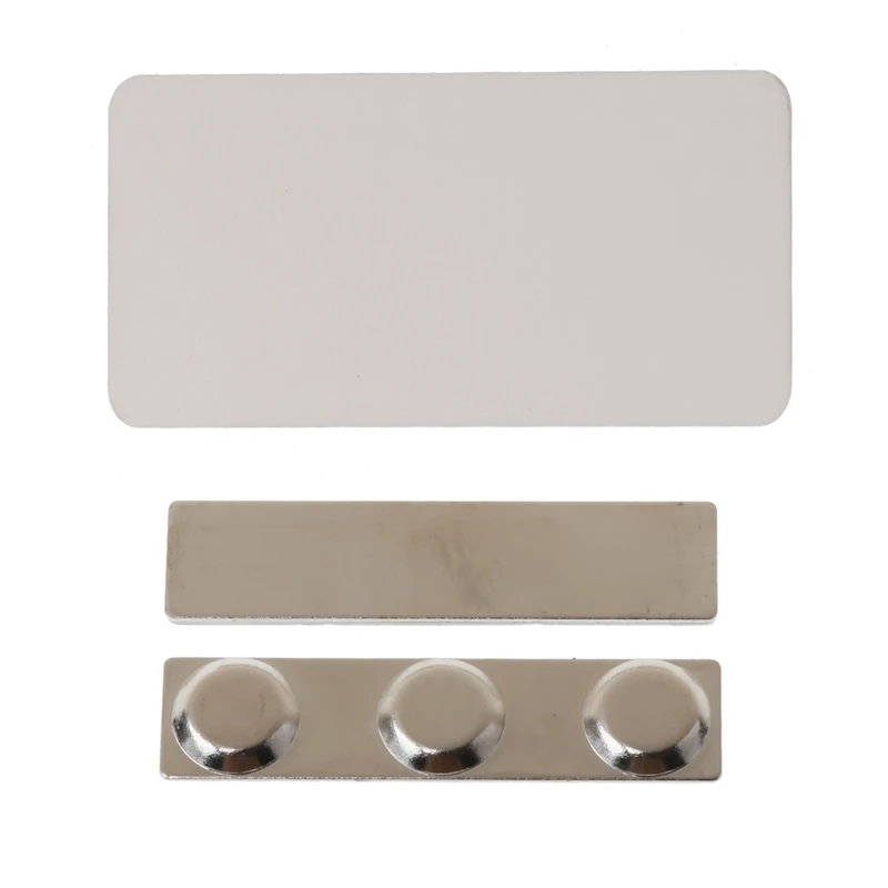10Pcs Sublimation Blanks Magnetic Name Badge Holder Identification Reuseable Magnetic Holder for Heat Transfer