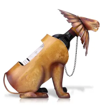 

New Lion Wine Holder Wine shelf Metal Sculpture Practical sculpture Home decoration Interior nichos para decoracao