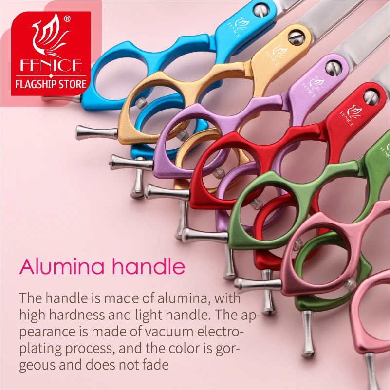 Dog Grooming Scissors Fenice Professional JP440C&VG10 6.0 6.5 Inch Curved Pet Scissor Dogs Cats