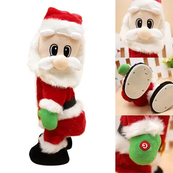

Dancing Santa Claus Animated Christmas Toy Electric Hip Twisted Dance Figure Christmas Decor XHC88