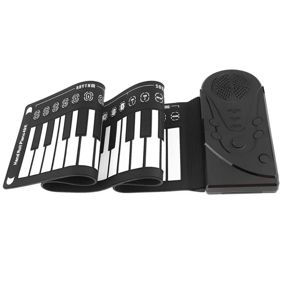 49 клавиш электронный портативный силиконовый гибкий ручной рулон пианино встроенный динамик детские игрушки клавиатура орган