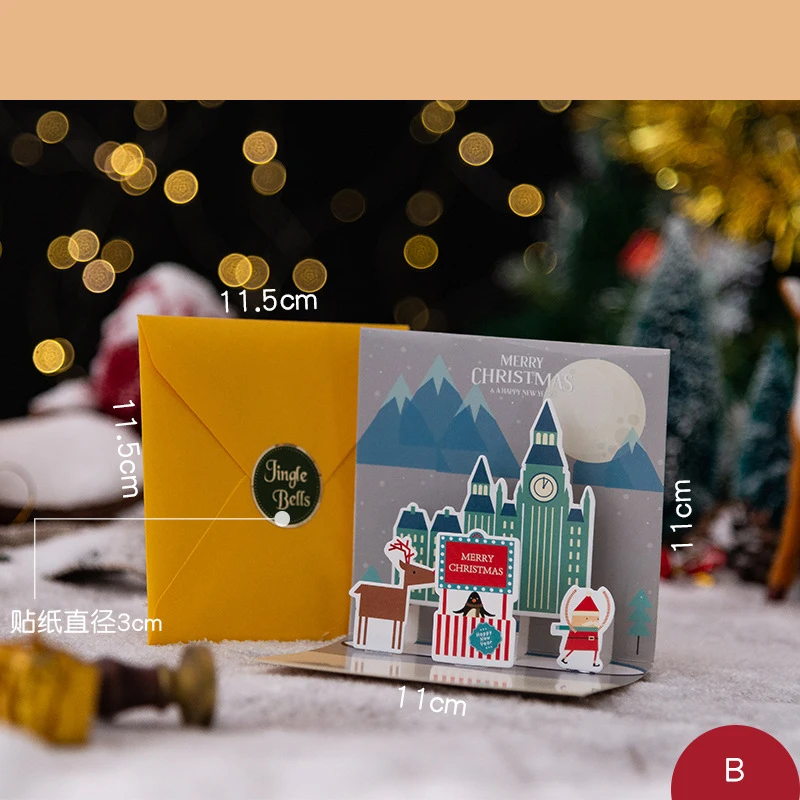 Koboko Cartes De Noël Pop-up Avec Enveloppe, Cartes De Vœux