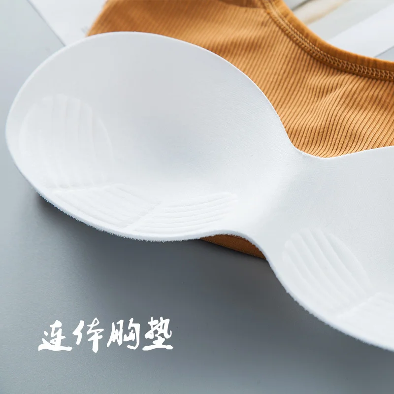 3D Sexy Lingerie Seamless Sport Bra U Type Top Bra Push Up Bralette Brassiere Women Underwear ice silk wrapped chest vest top
