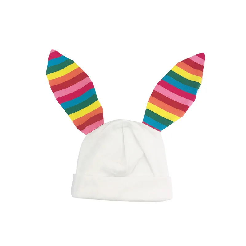 WARMOM INS модные наряды с длинными кроличьими ушами на капюшоне, Одежда для новорожденных, с изображением шляпы Kawaii Детские однотонные Мягкий хлопок шляпа Творческий реквизит для фотосессии - Цвет: T4
