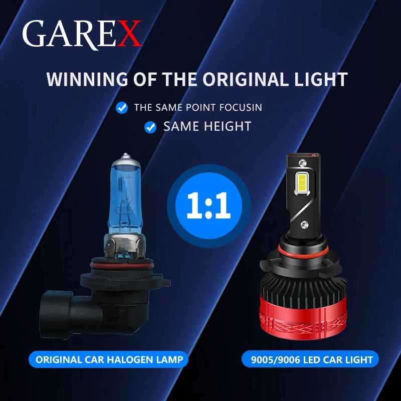 2PCS 9006 LED Headlight Bulb 55w 6800lm Auto Lamp H1H4 H7 H8 H9 H11 9005 9012 Halogen Conversion Plug and Play