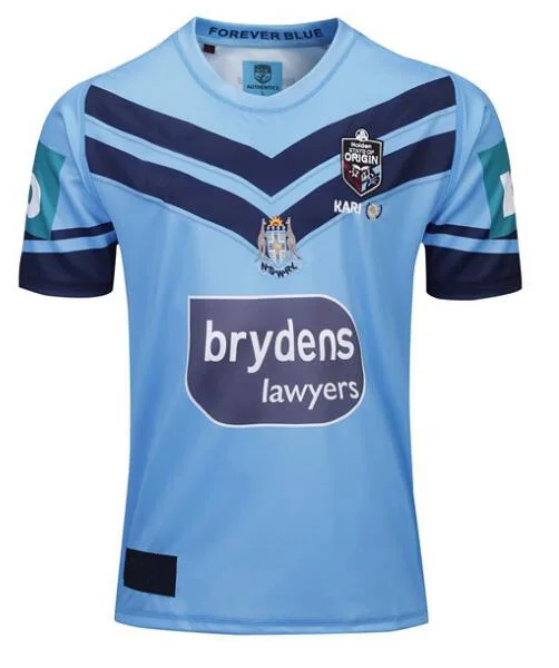Бежевый NSW BLUES регби домашний трикотаж размер S-3XL - Цвет: Бежевый