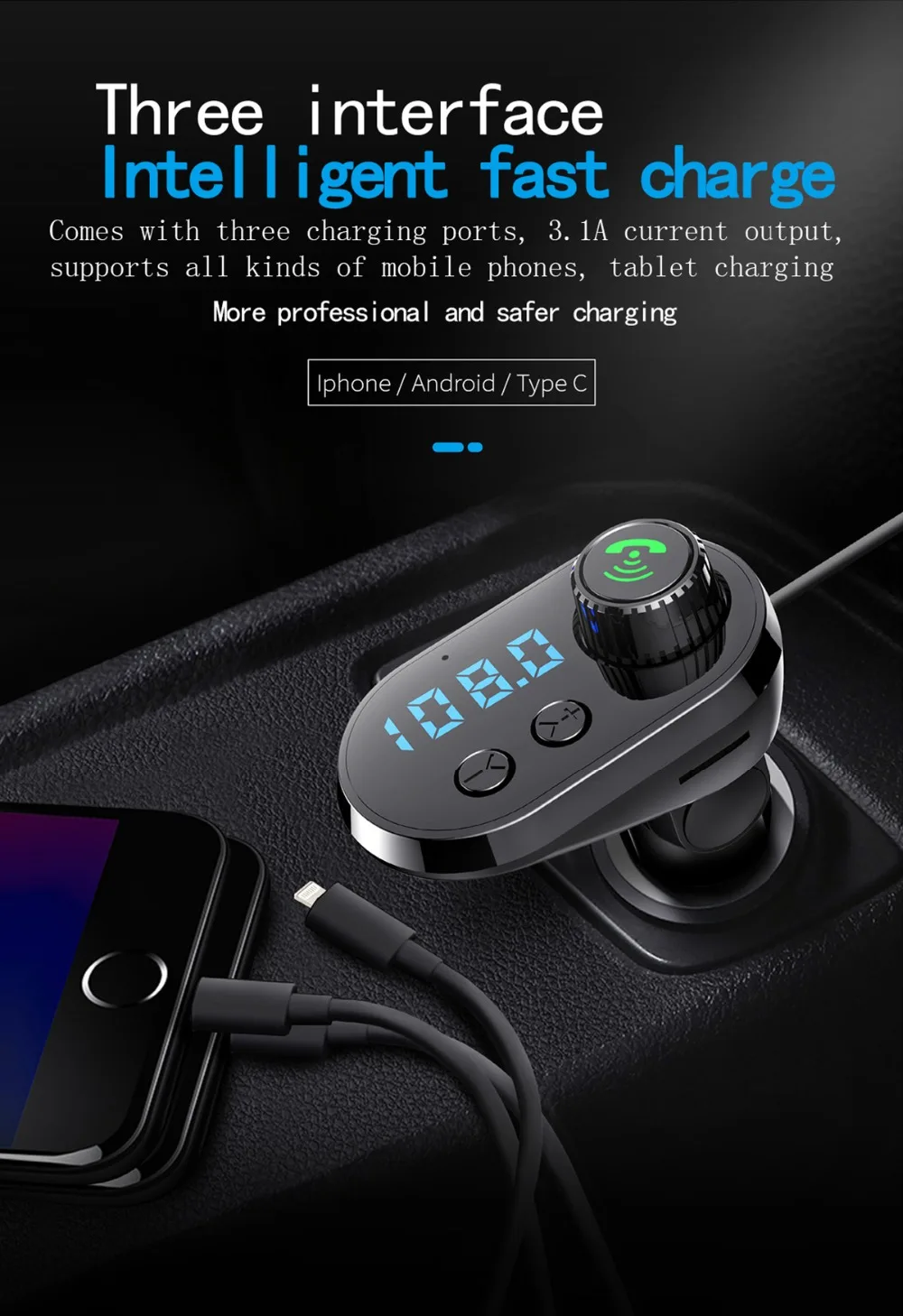 Беспроводной Bluetooth автомобильный комплект fm-передатчик радио MP3 музыкальный плеер с USB портом