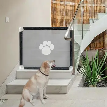 

Pet Isolation Net Pet Safety Gate Toddler Protection Fencing Door Guard Folding Mesh Pet Gate Pet Fence For Doorways Stair