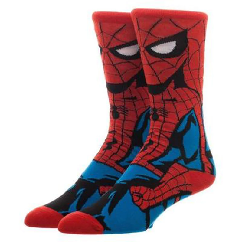 Мультфильм Аниме принтом носки с изображением морской звезды Патрика для персонализированные оригинальные носки сетчатые носки Для мужчин Для женщин из дышащего хлопка с изображением «супермэна» и «капитана носки Avengers - Цвет: 20