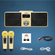Karaoke speaker 40W Portable Move KTV Column with 2 wireless microphone bluetooth speaker stereo home theater sound Music Center