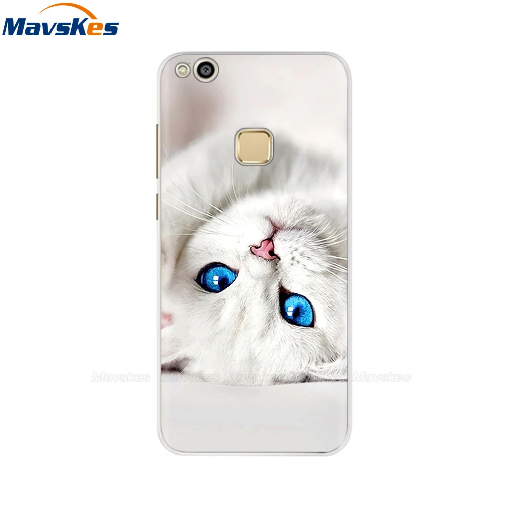 waterproof phone holder for Huawei P10 lite Case Silicone Cover Case for huawei P10 Soft TPU Back Cover Cute Cartoon Cat Flower Phone Cases Coque Etui waterproof phone holder Cases & Covers