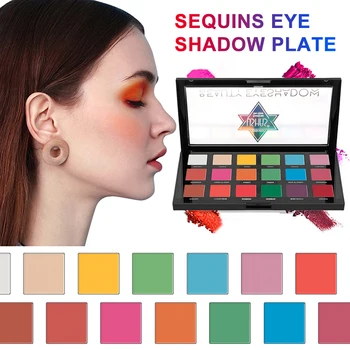 

Color Eye Shadow 18 Color Nude Color Matte Blue New Makeup Disk Waterproof Not Blooming Eyeshadow Palette Eyeshadow Tray TSLM1