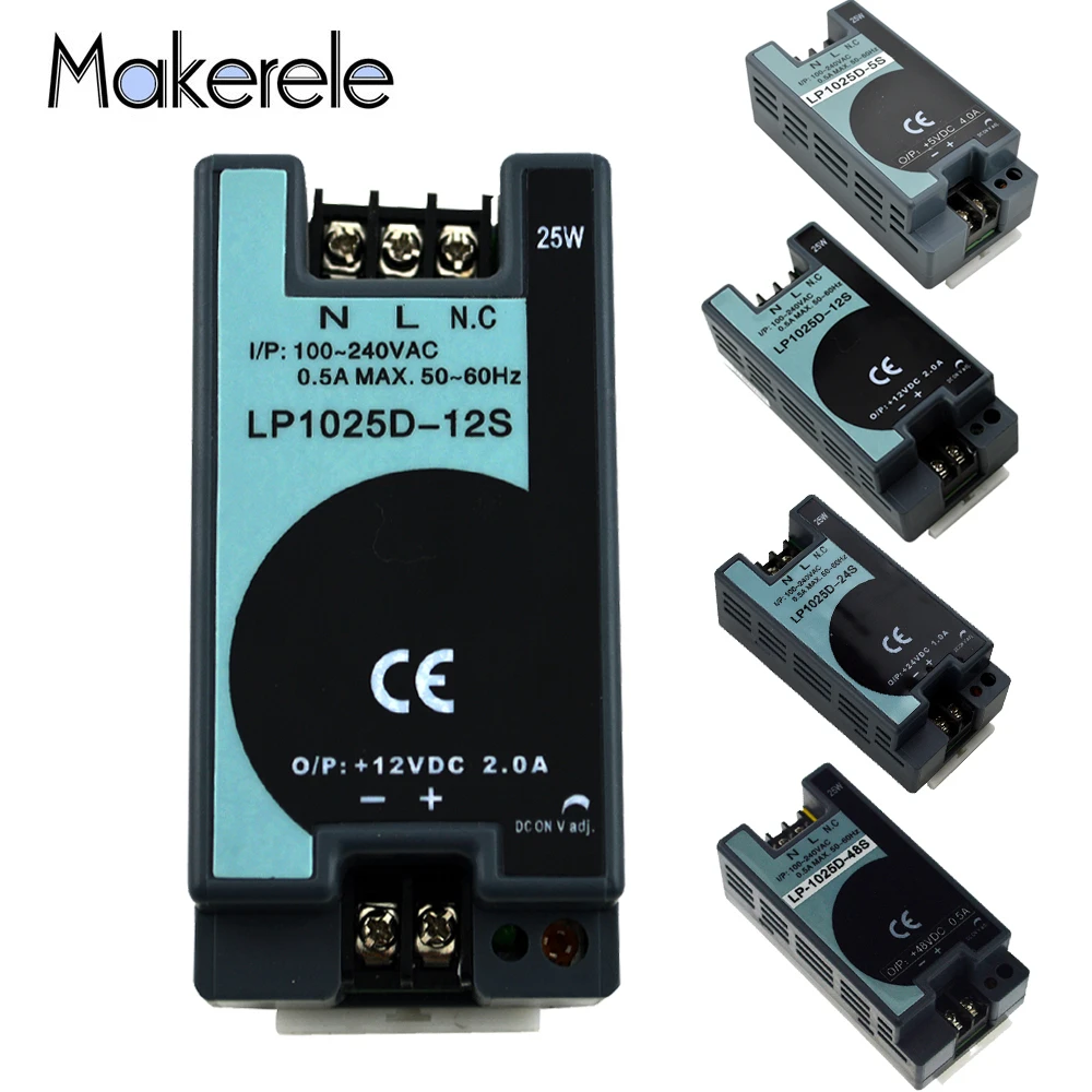 

Input LED Driver Switching Power Supply 25W 5V/12V/24V/48V Power Supply Source Adapter Transformer AC DC SMPS CE ROHS