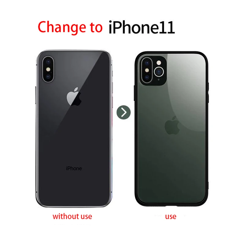 Tempered Glass Seconds Change For iPhone 11 Pro MAX Case Luxury Phone X XS XR 7 8 Plus Protective cover capa | Мобильные телефоны и