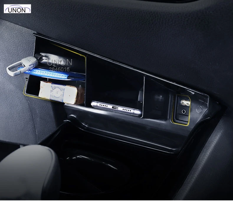 

HOTTOP Car Glove Box Interval Storage For TOYOTA C-HR 2016 2017 2018 2019 CHR Storage Console Tidying Box Central Storage Box