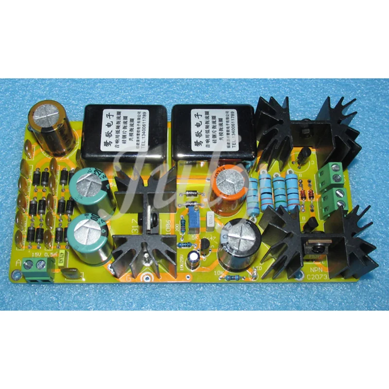 

Class A shunt type regulated power supply board, LT1086 series precision voltage regulator, multi-stage inductance series filter