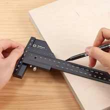 

Multifunction Scriber Gauge Aluminum Alloy Woodworking Manual Tools Measuring Marking Ruler Vernier Calipers Accessory