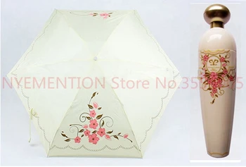 

Plumblossom HOT Perfume bottle creative rain or sun shine umbrellas folding cute pencil umbrella 50PCS
