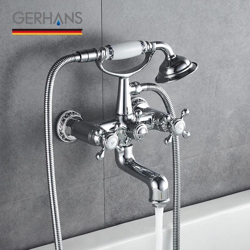GERHANS Faucet K13001 K13001G Смеситель для ванны Цвет: Хром Золото | Обустройство дома