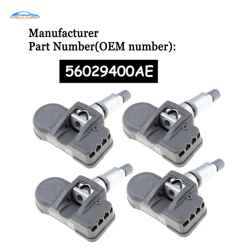 4 шт./лот авто аксессуары 56029400AE 433 МГц TPMS система контроля давления в шинах сенсор для Jeep Grand Cherokee Dodge зарядное устройство