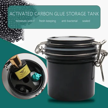 

Eyelash Glue Storage Tank Container Adhesive Stand Activated Carbon Sealed Storage Jar for Eyelashes Extension Durable To Use