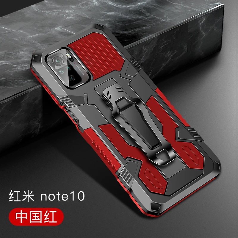 Armatura Caso Per Xiaomi Redmi Note 10 4G Caso Redmi Note 10 S Antiurto Cintura Clip Fondina Copertura Per Redmi Note10 10 S 6.43 "Coque