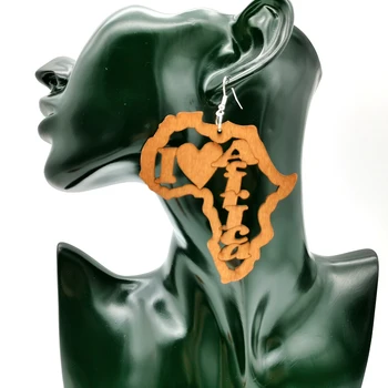 

YD&YDBZ New Africa Style Big Earrings Women Drop Earring Elephant Pendant Jewelry Fashion Wood Earrings Can Custom Ear Accessory