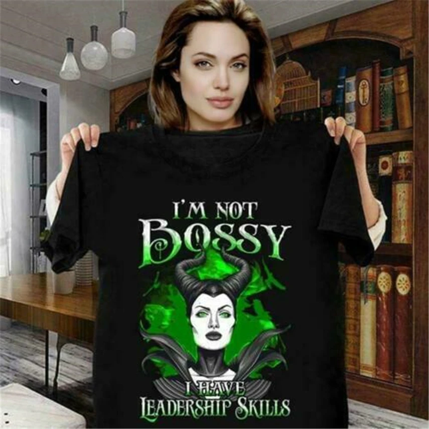 Maleficent I'M Not Bossy I Have leaderance Skills Женская футболка из хлопка S-3Xl брендовая модная |