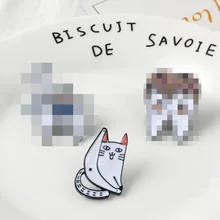 Европа и Америка креативные новые продукты брошка Мультфильм Альпака кошка зубы масло капля брошь воротник булавка сплав значок