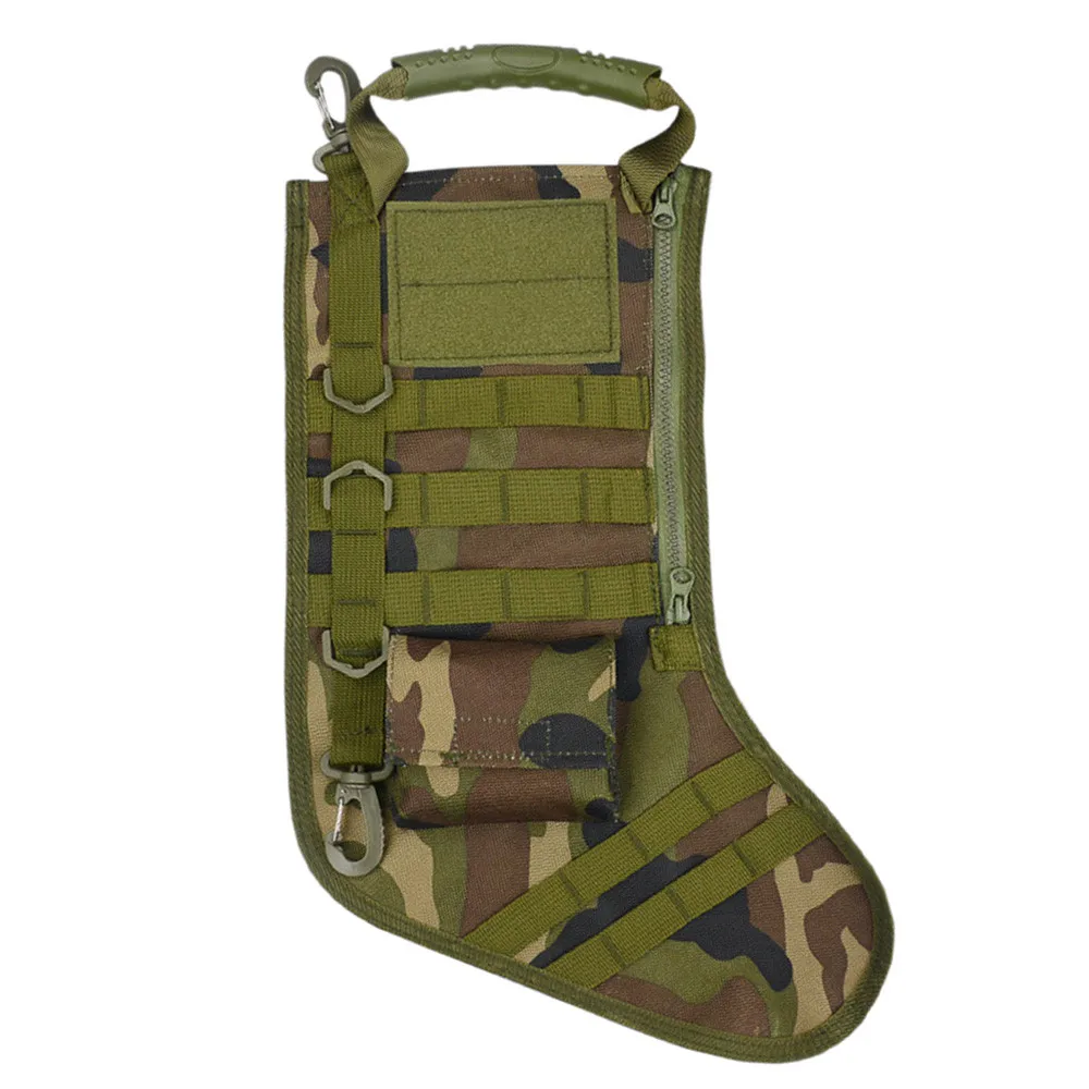 

2019 Fashion Oxford Tactical Christmas Stocking Molle Military Christmas Stocking Desert Woodland Storage bag Hot sale JU24