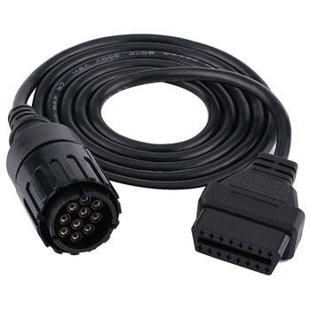 

10 Pin to 16 Pin Black Adapter Connector Diagnostic Cable OBD2 Bluetooth adapter fit for BMW ICOM-D Motorcycle Motorbike