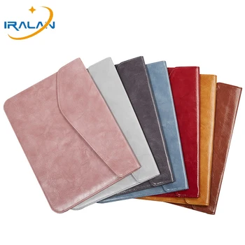 

Slim Waterproof Bag For Macbook Air 13 2018 2019 New Pro 15 Touch Bar 14 inch Laptop Bag With Sleeve Leather Mi Bags As Mousepad