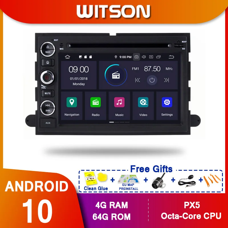 

WITSON Android 10.0 Octa core Car Dvd GPS Player For FORD F150 4G RAM 64G ROM IPS TOUCH SCREEN CAR GPS NAVIGATION