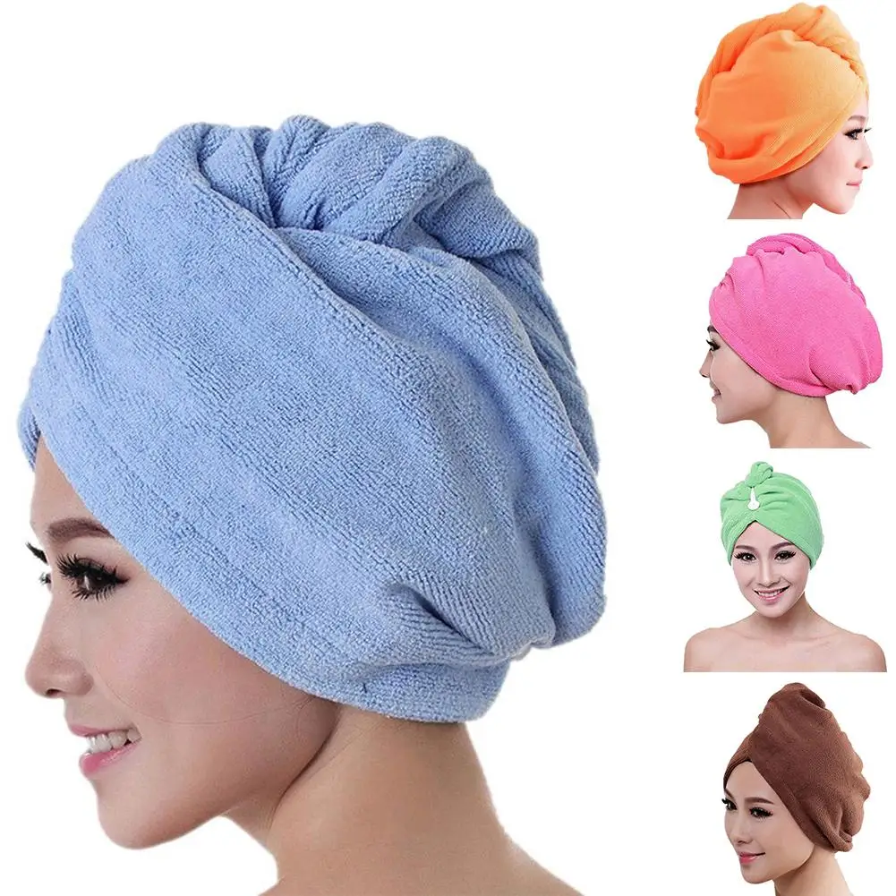 Microfiber Hair Drying Towel Shower Hat Bathroom Women Absorbent Quick Drying Bath Towel Hair Dry Cap Hair Towel Bathing Tools