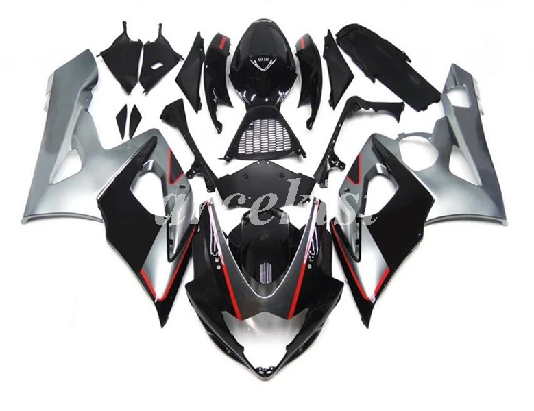 

4 Free Gifts New ABS Fairings Kit Fit For SUZUKI GSX-R1000 K5 2005 2006 05 06 gsxr1000 Bodywork set red black gray